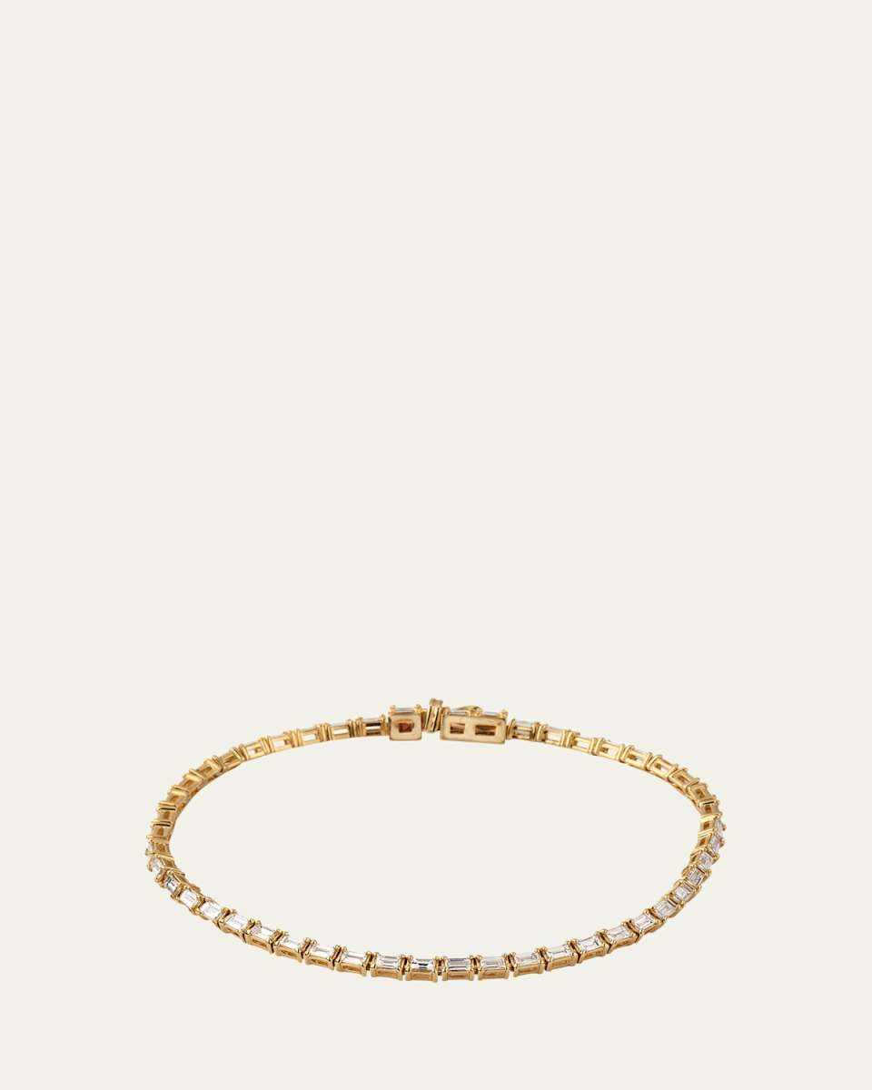 14K Baguette Diamond Tennis Bracelet